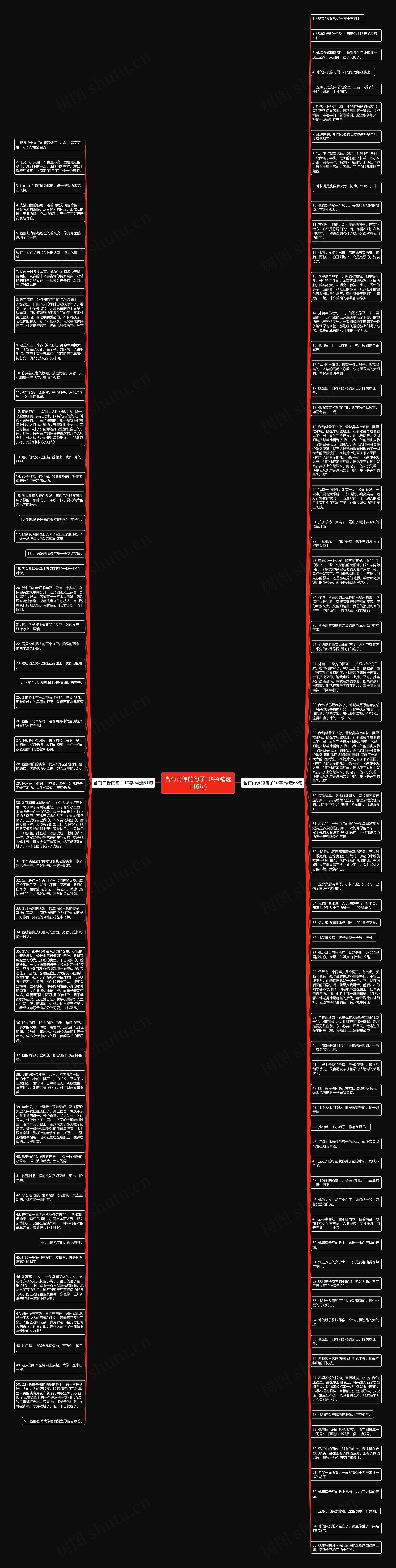 含有肖像的句子10字(精选116句)思维导图