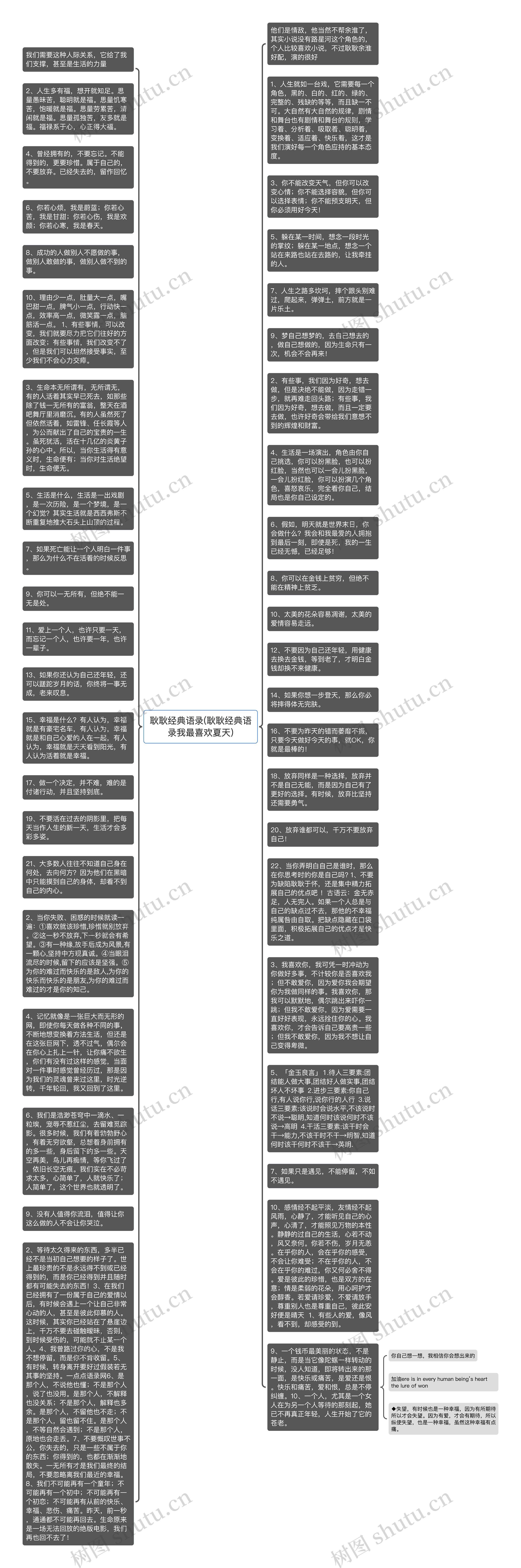 耿耿经典语录(耿耿经典语录我最喜欢夏天)思维导图