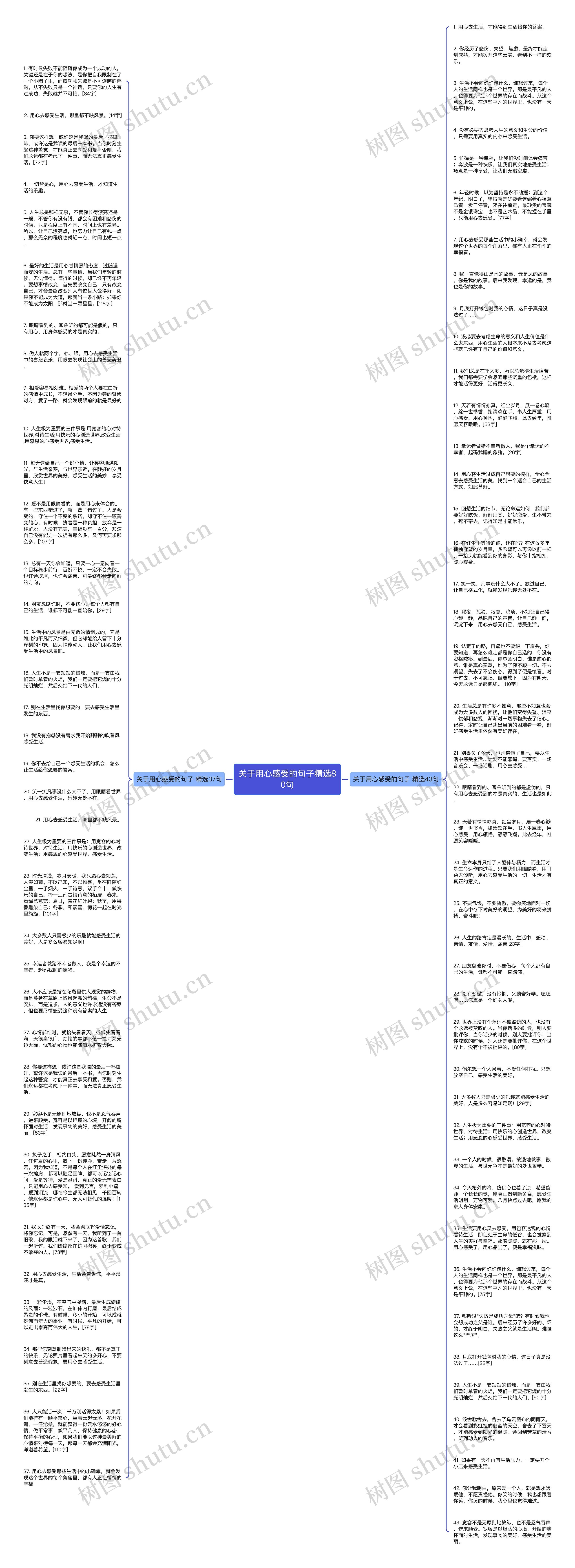 关于用心感受的句子精选80句思维导图