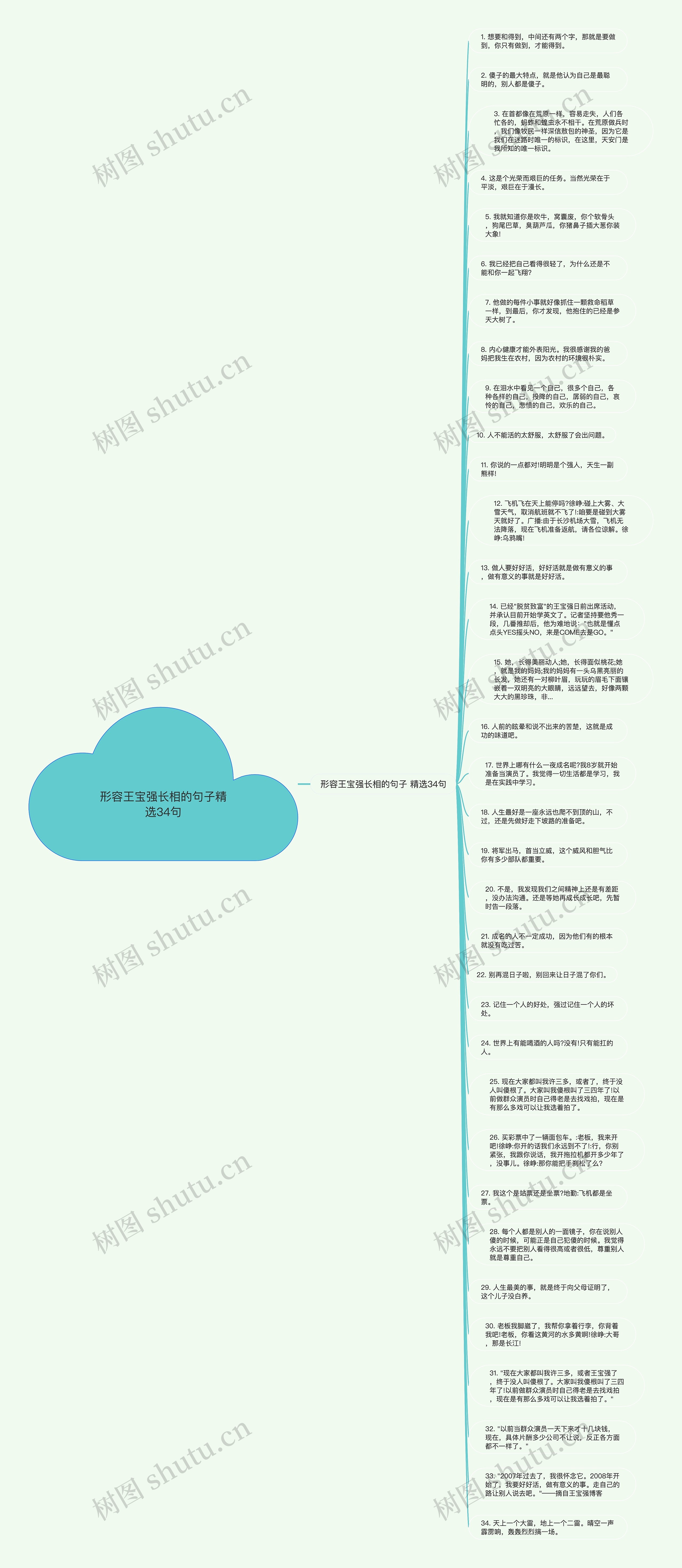 形容王宝强长相的句子精选34句思维导图