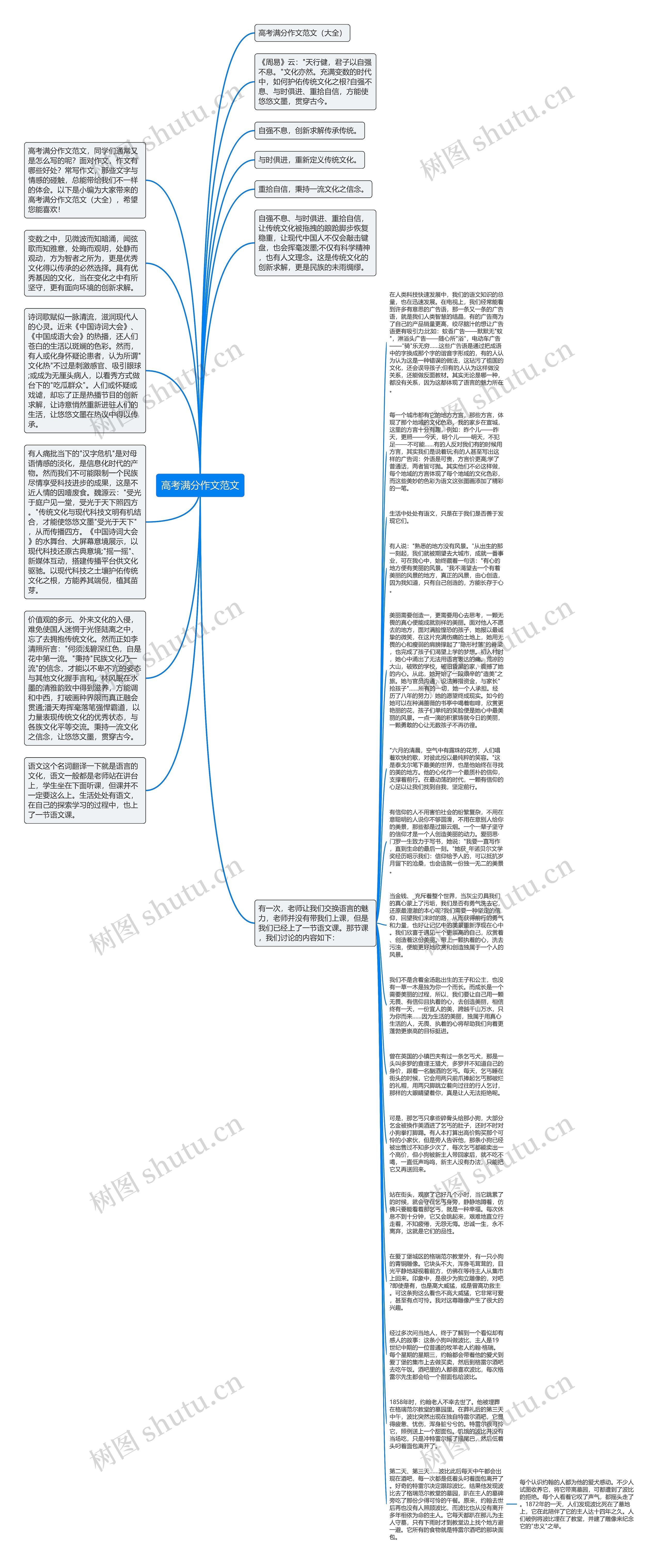 高考满分作文范文思维导图