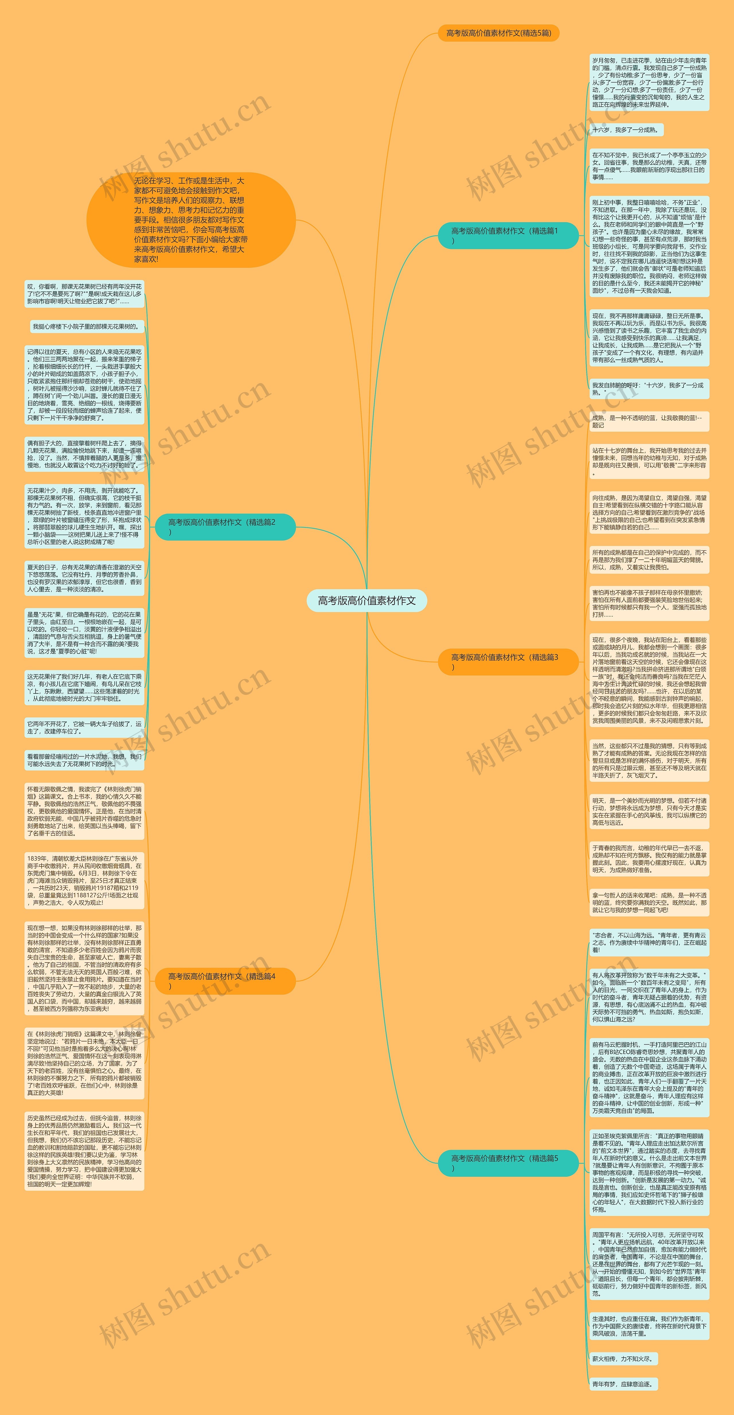 高考版高价值素材作文思维导图