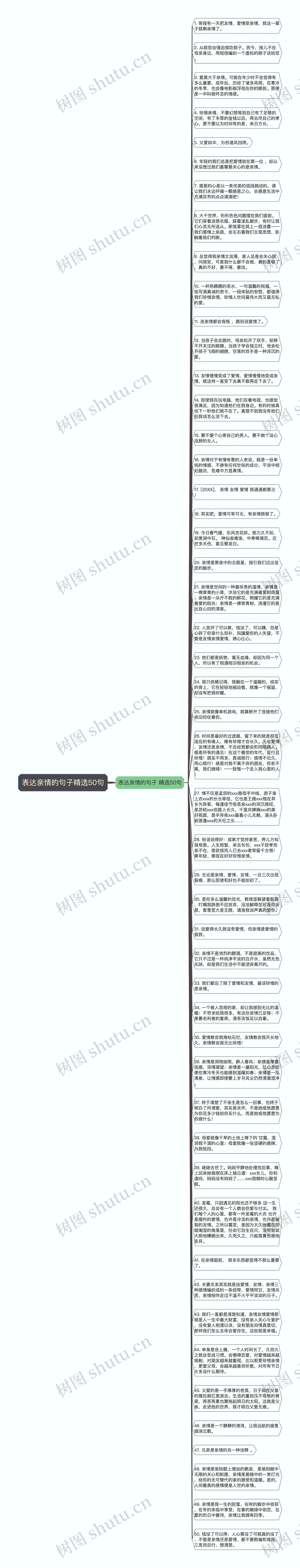 表达亲情的句子精选50句思维导图