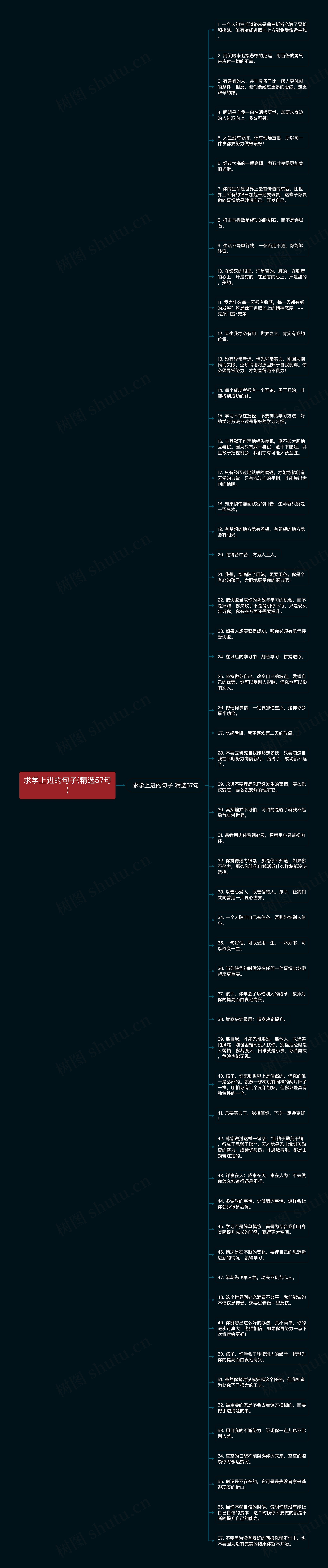 求学上进的句子(精选57句)思维导图