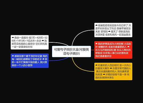 可爱句子摘抄大全(可爱英语句子摘抄)