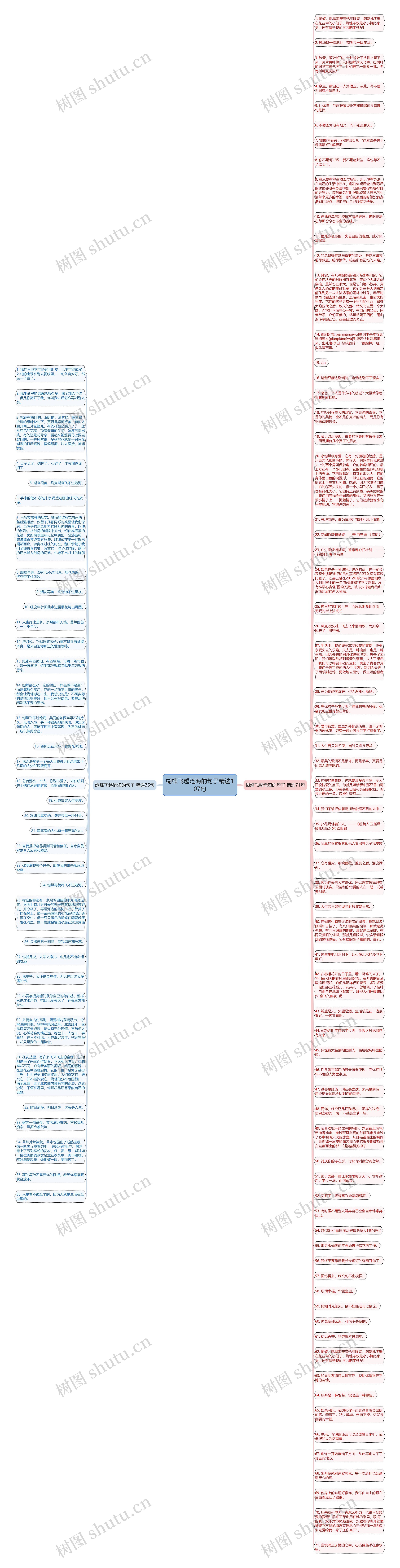 蝴蝶飞越沧海的句子精选107句思维导图