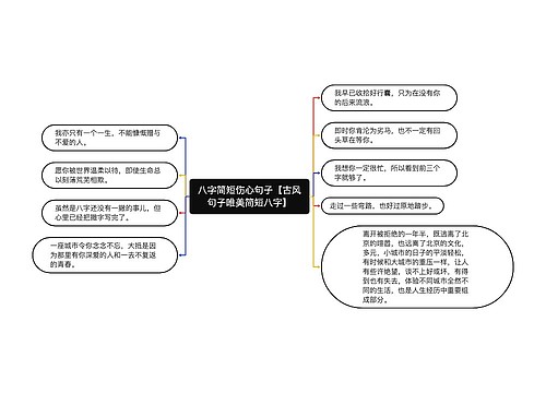 八字简短伤心句子【古风句子唯美简短八字】