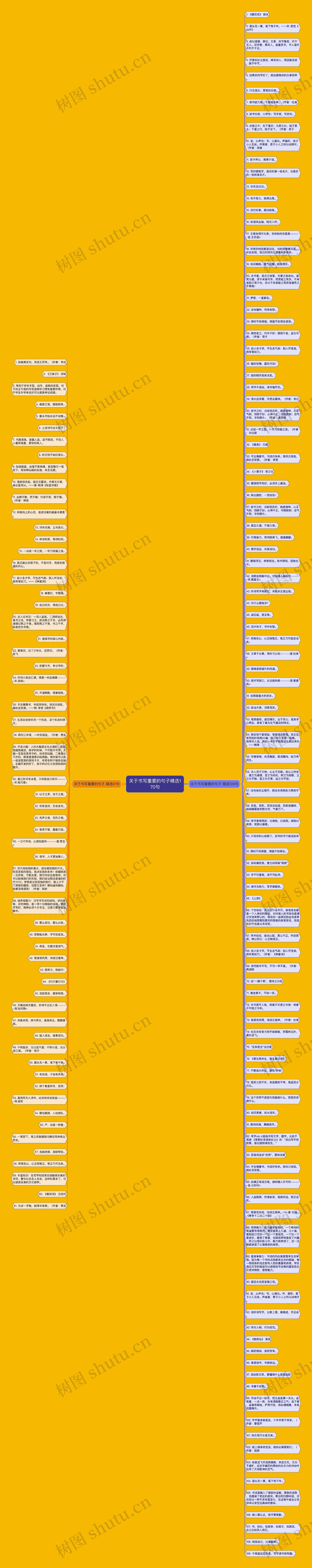 关于书写重要的句子精选170句思维导图