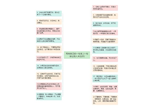 写给自己的一句话_(一句话让别人关注你)