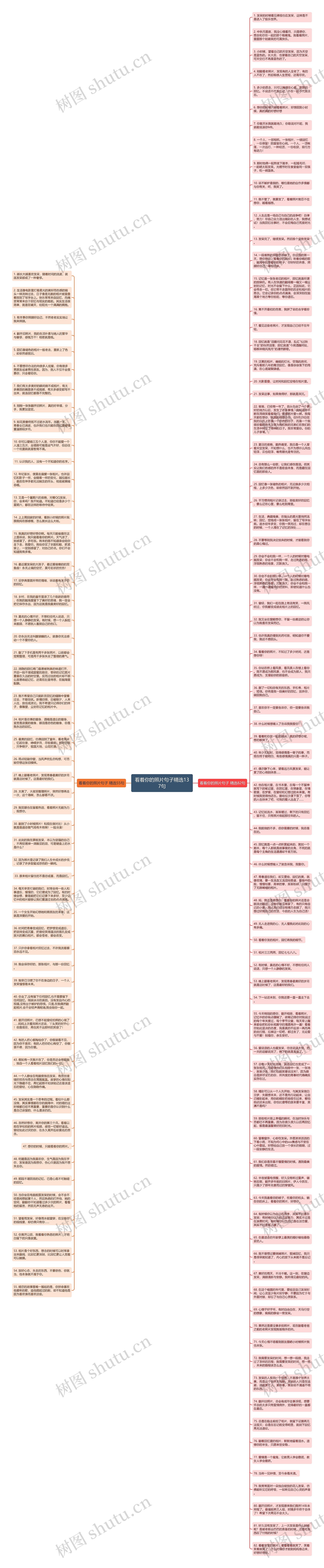 看着你的照片句子精选137句思维导图