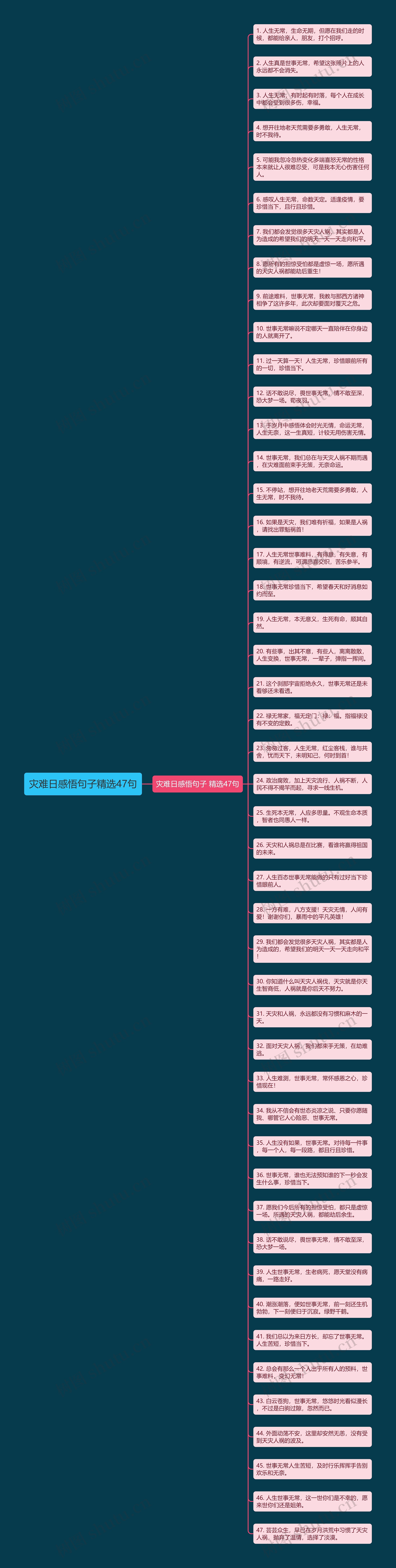 灾难日感悟句子精选47句思维导图