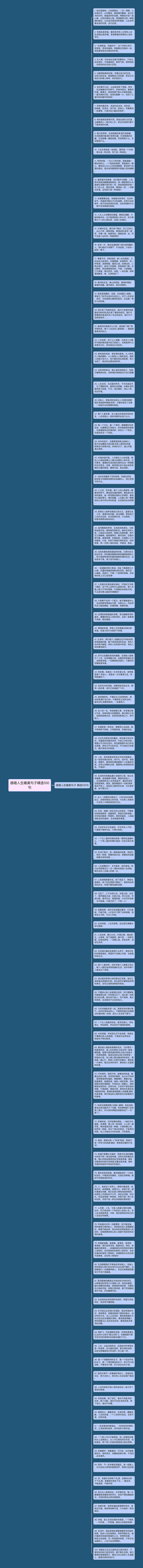 感唔人生唯美句子精选100句思维导图