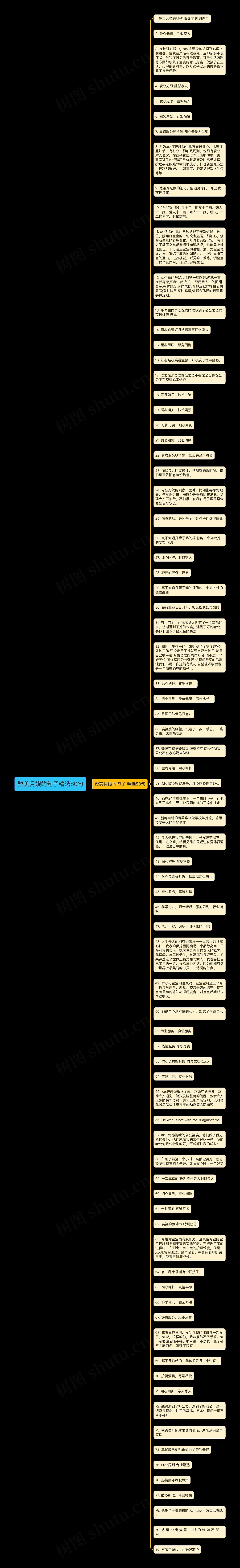 赞美月嫂的句子精选80句思维导图