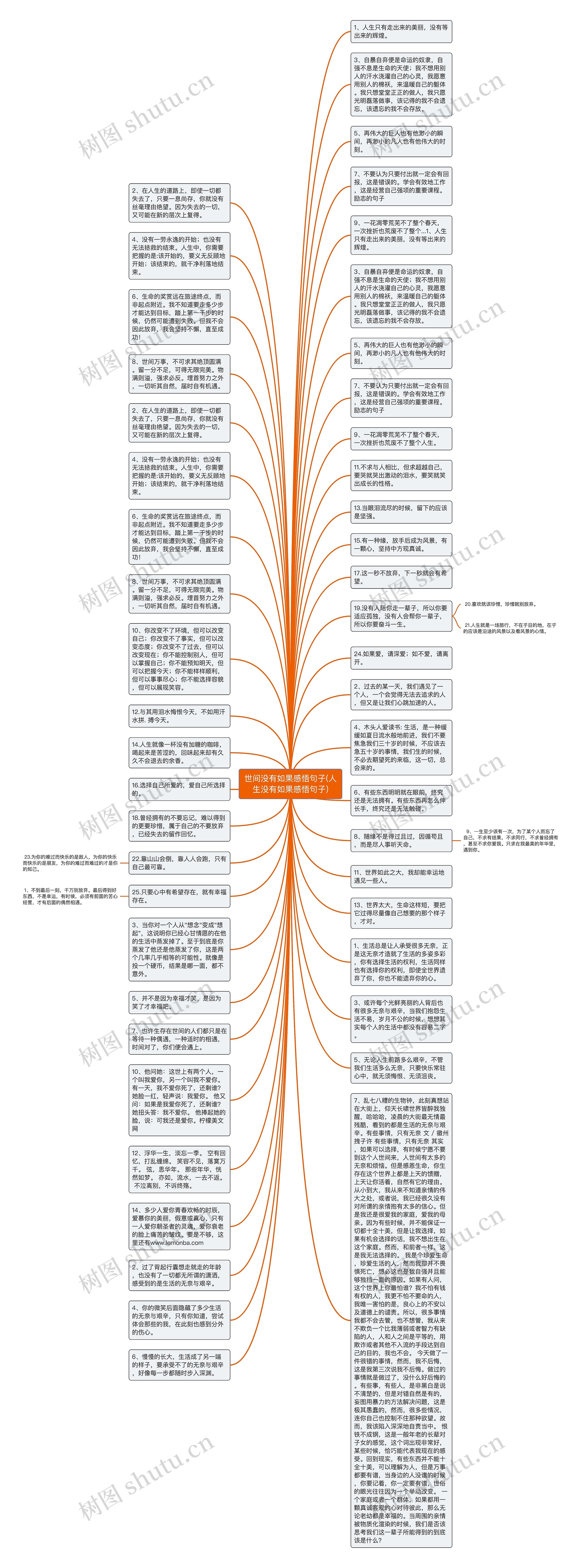 世间没有如果感悟句子(人生没有如果感悟句子)思维导图