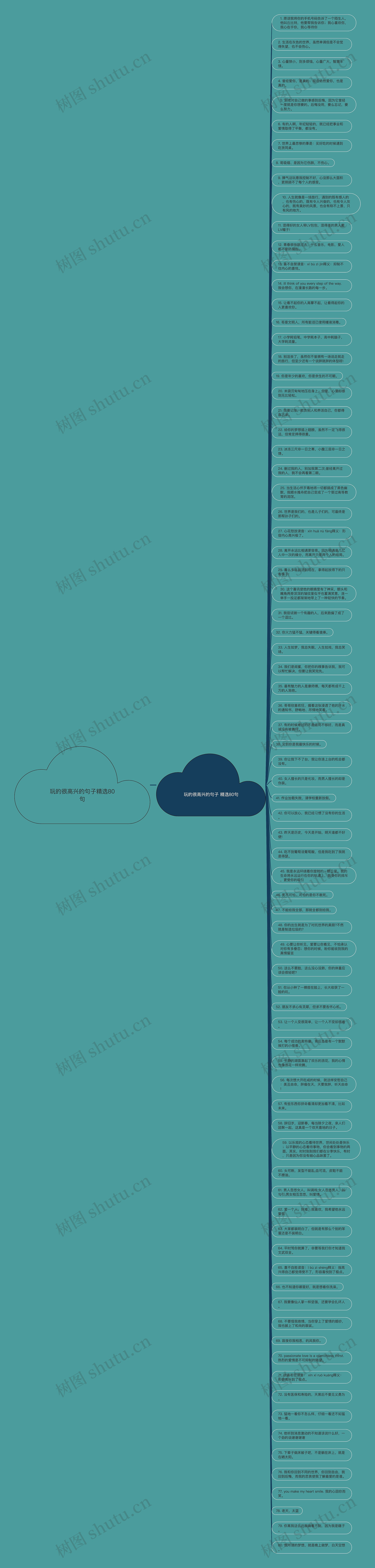 玩的很高兴的句子精选80句思维导图