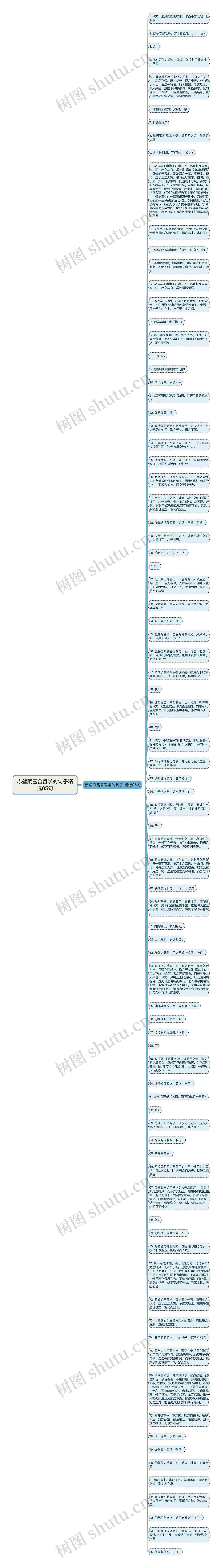 赤壁赋富含哲学的句子精选85句思维导图