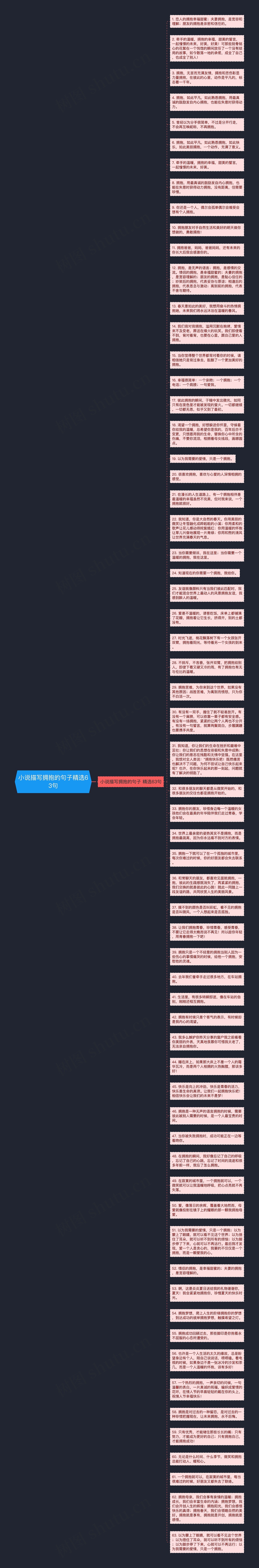 小说描写拥抱的句子精选63句思维导图