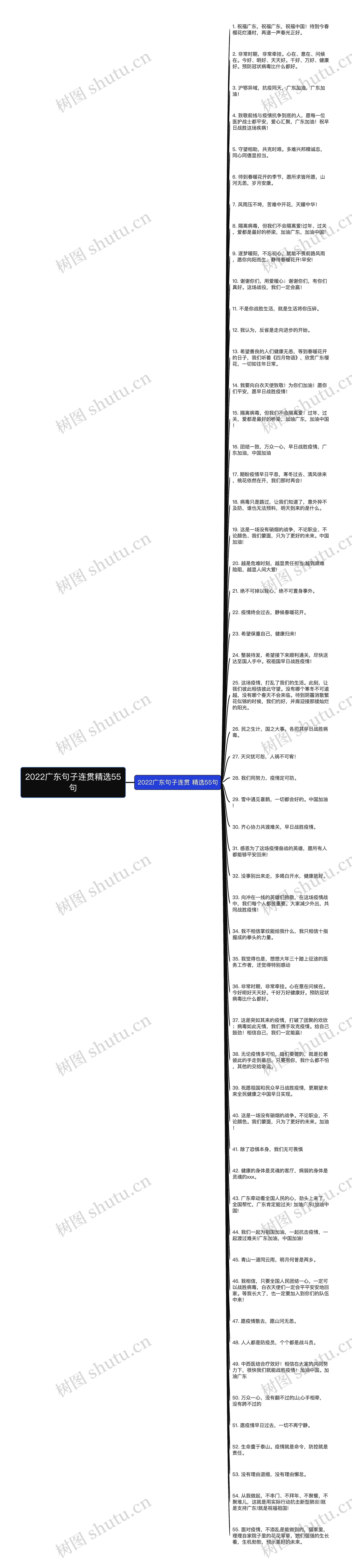 2022广东句子连贯精选55句思维导图