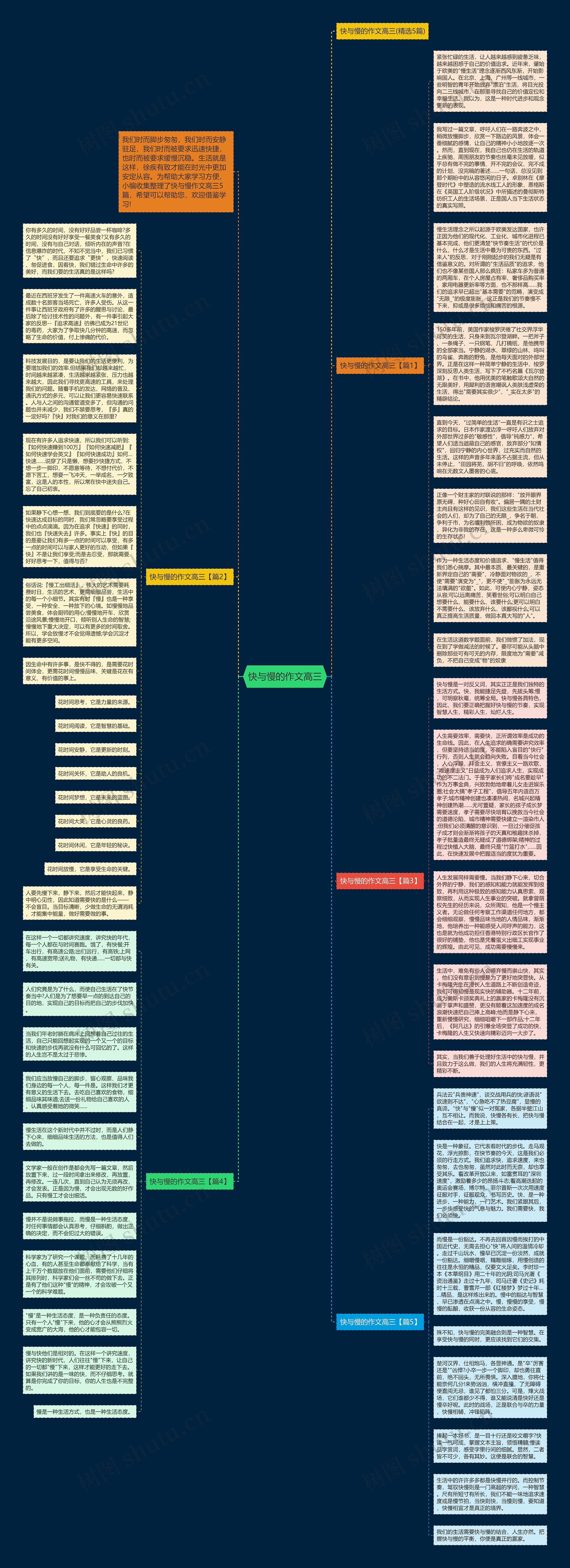 快与慢的作文高三思维导图