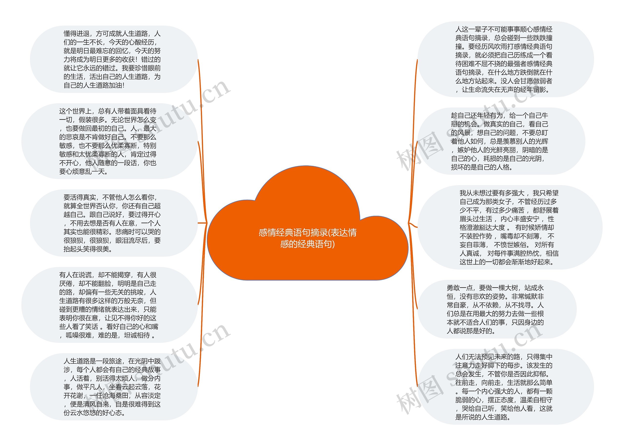 感情经典语句摘录(表达情感的经典语句)思维导图