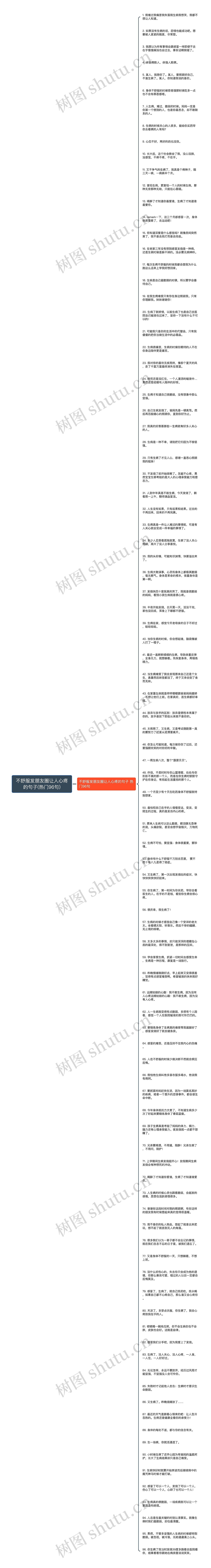 不舒服发朋友圈让人心疼的句子(热门96句)思维导图