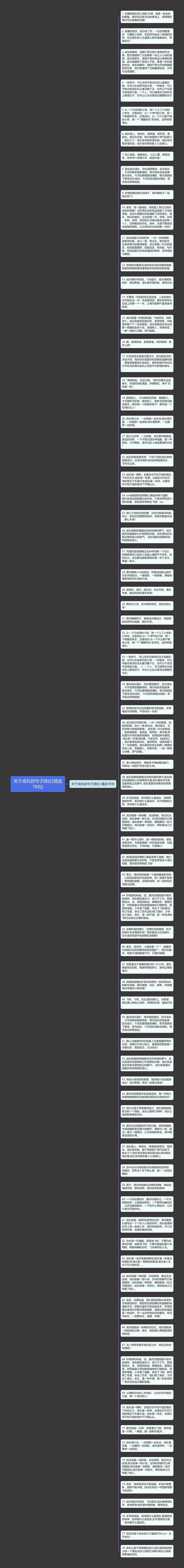 关于成长的句子排比(精选78句)思维导图