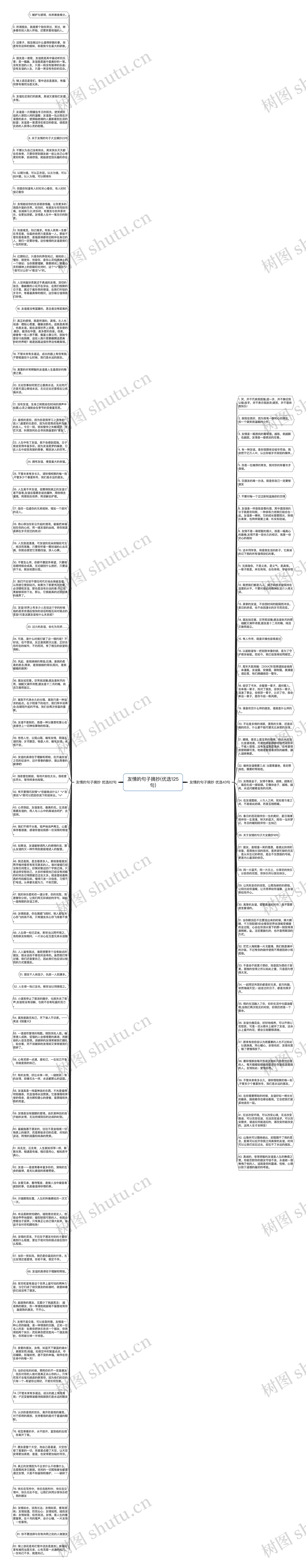 友情的句子摘抄(优选125句)思维导图