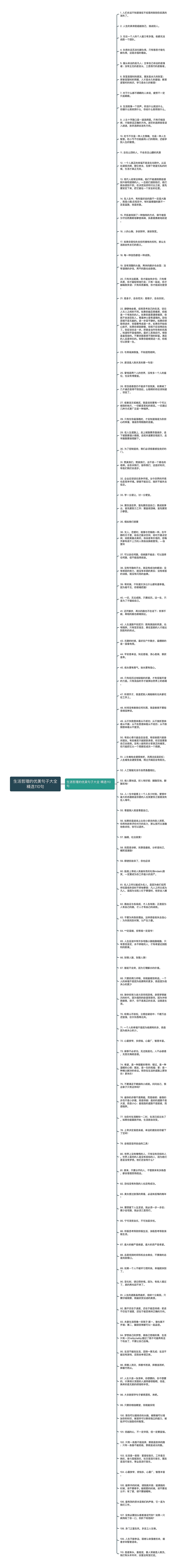 生活哲理的优美句子大全精选110句思维导图