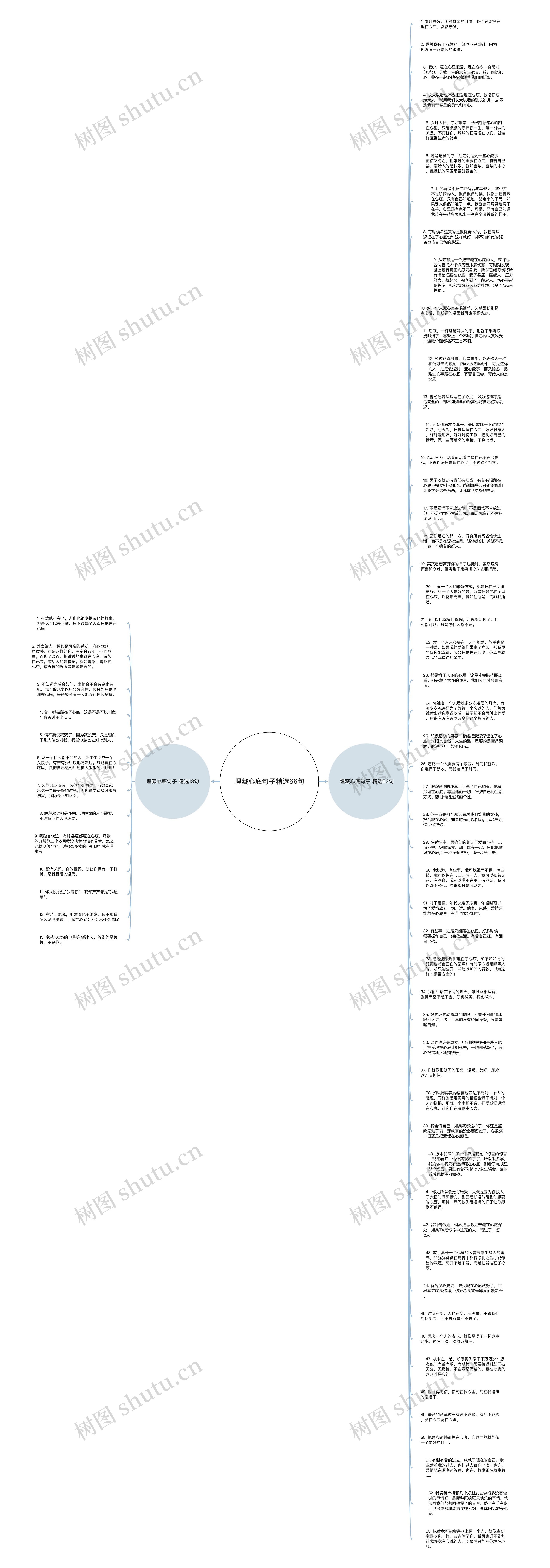 埋藏心底句子精选66句思维导图