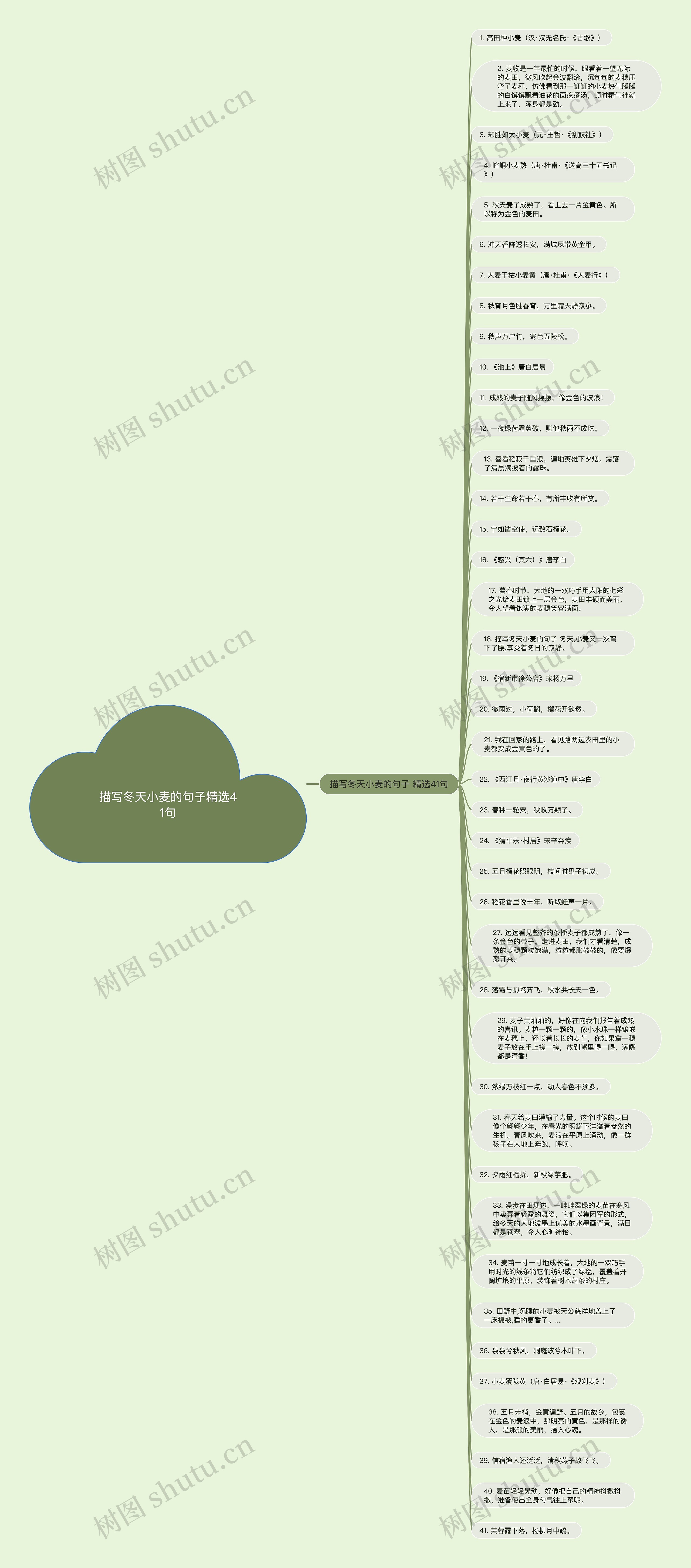 描写冬天小麦的句子精选41句思维导图