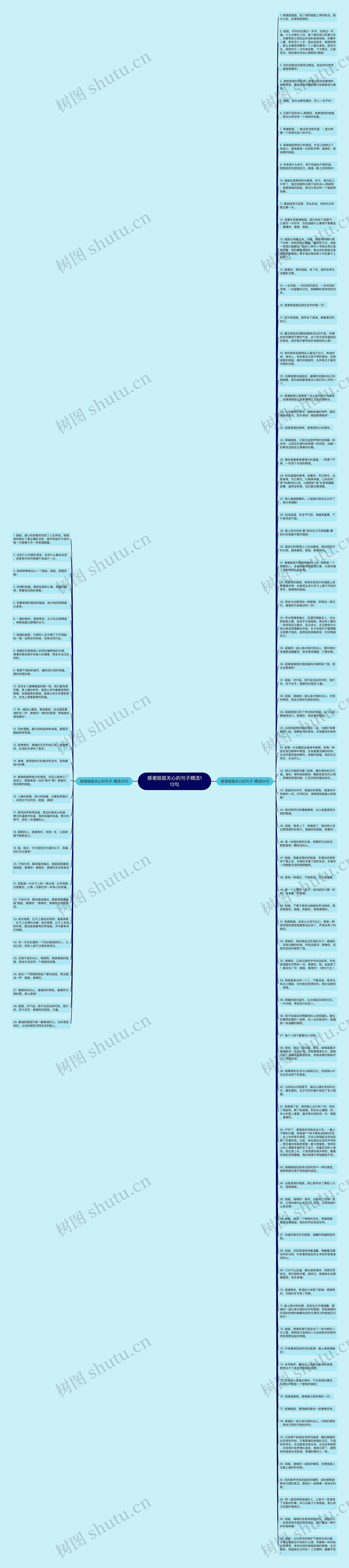感谢姐姐关心的句子精选113句思维导图