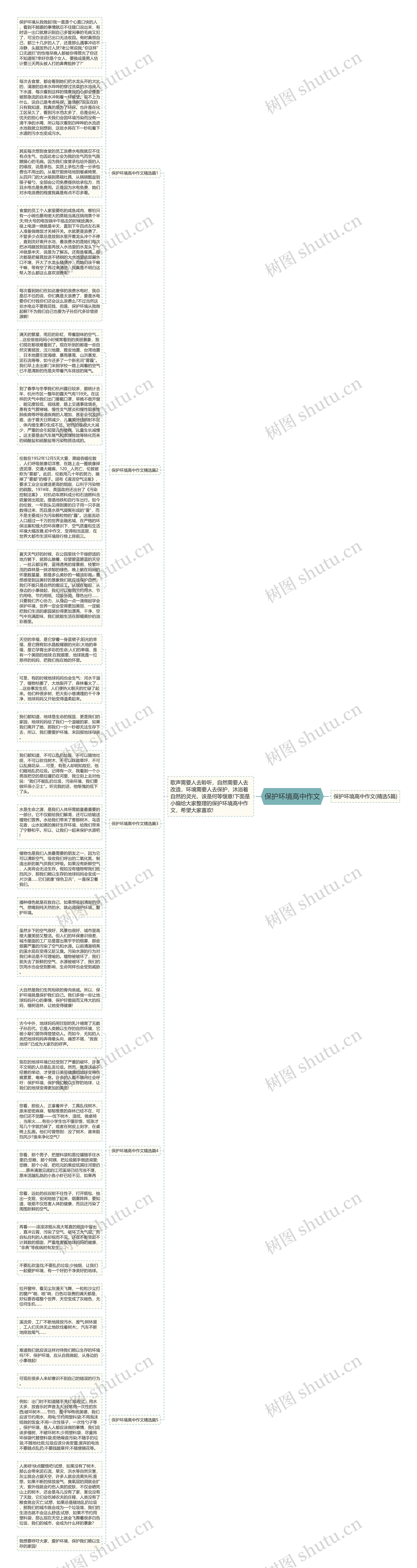 保护环境高中作文思维导图