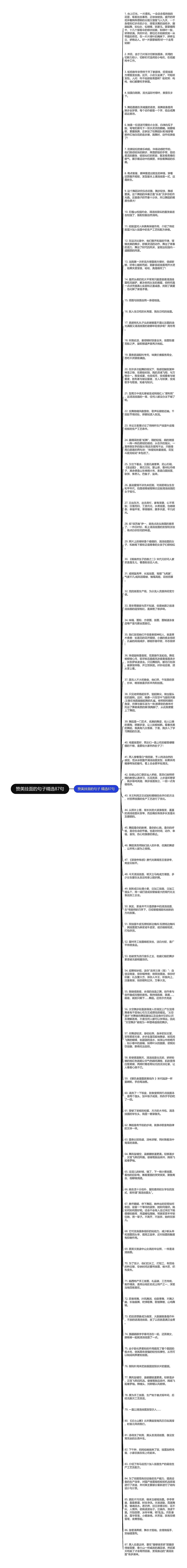 赞美挂面的句子精选87句