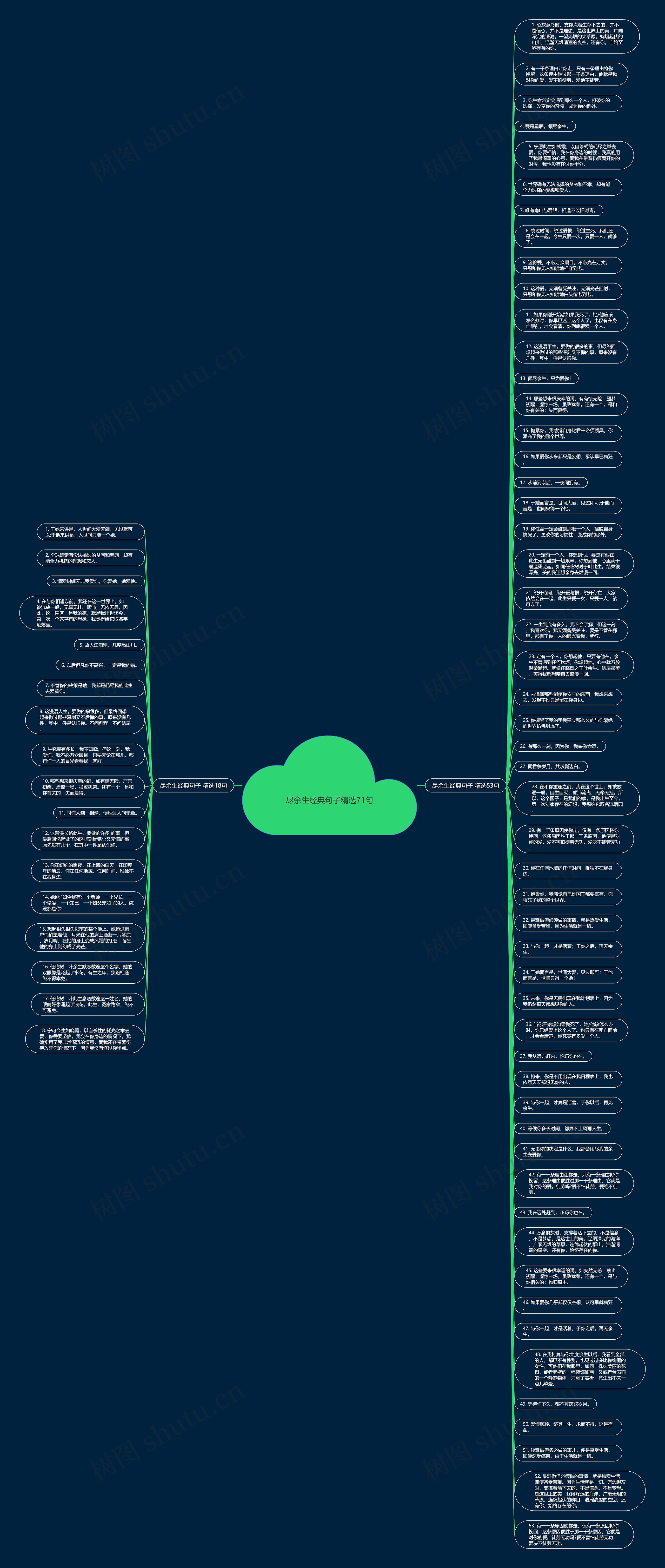 尽余生经典句子精选71句思维导图
