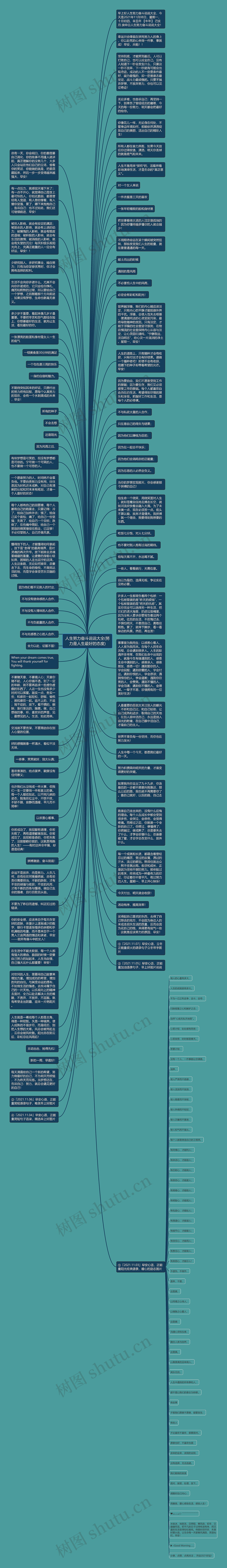 人生努力奋斗说说大全(努力是人生最好的态度)思维导图