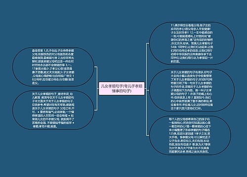 儿女孝顺句子(夸儿子孝顺懂事的句子)