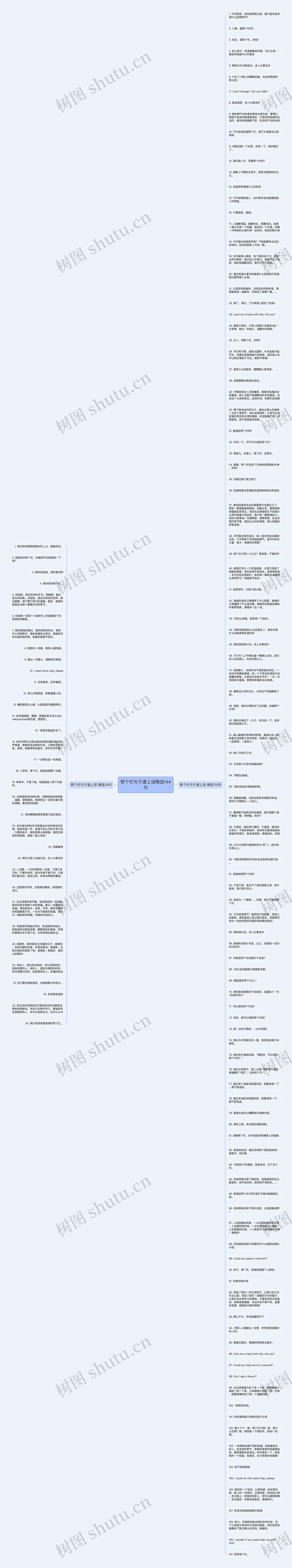 帮个忙句子道上话精选144句思维导图