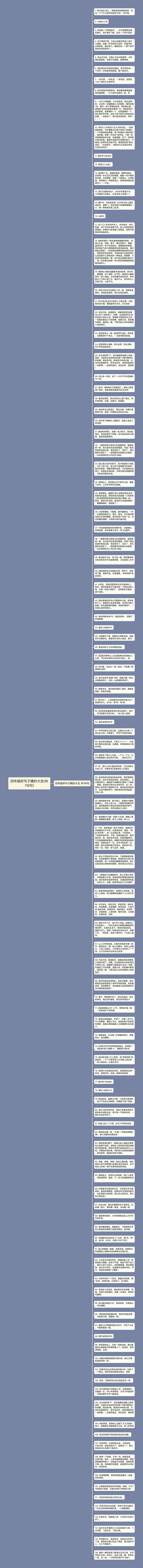 四年级好句子摘抄大全(共116句)思维导图