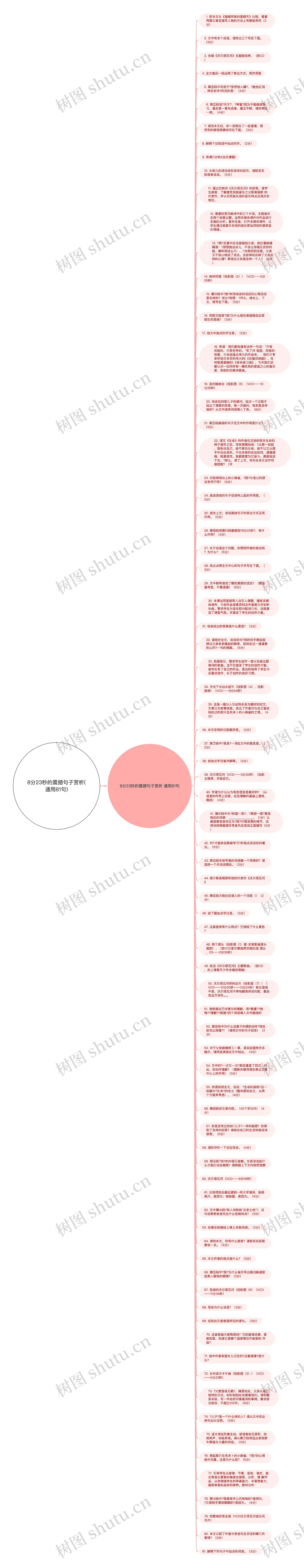 8分23秒的震撼句子赏析(通用81句)思维导图