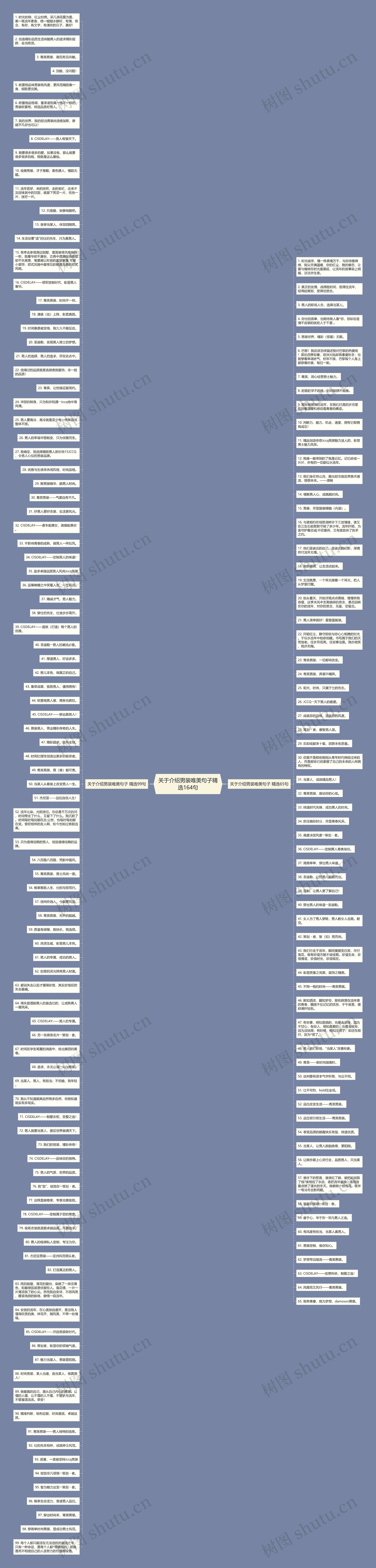 关于介绍男装唯美句子精选164句思维导图