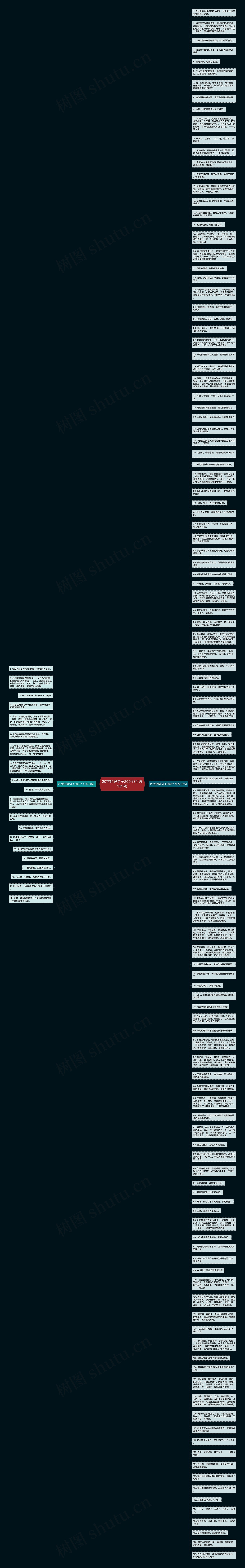 20字的好句子200个(汇总141句)思维导图