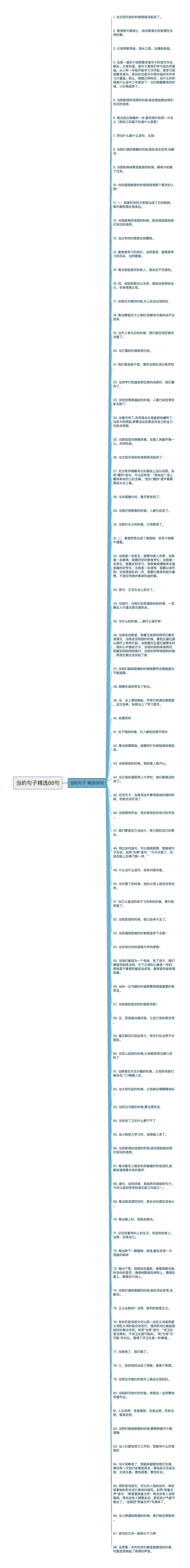 当的句子精选88句思维导图