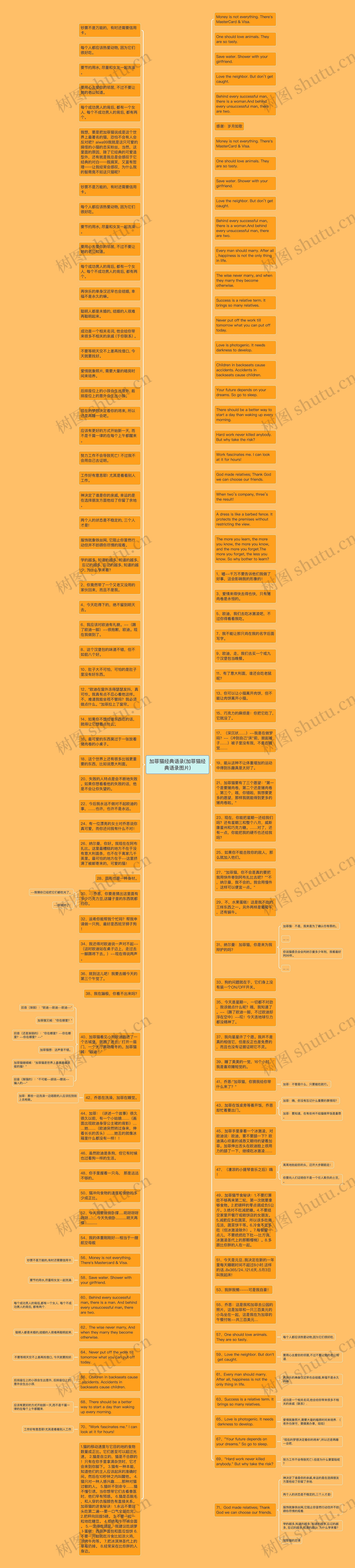 加菲猫经典语录(加菲猫经典语录图片)思维导图