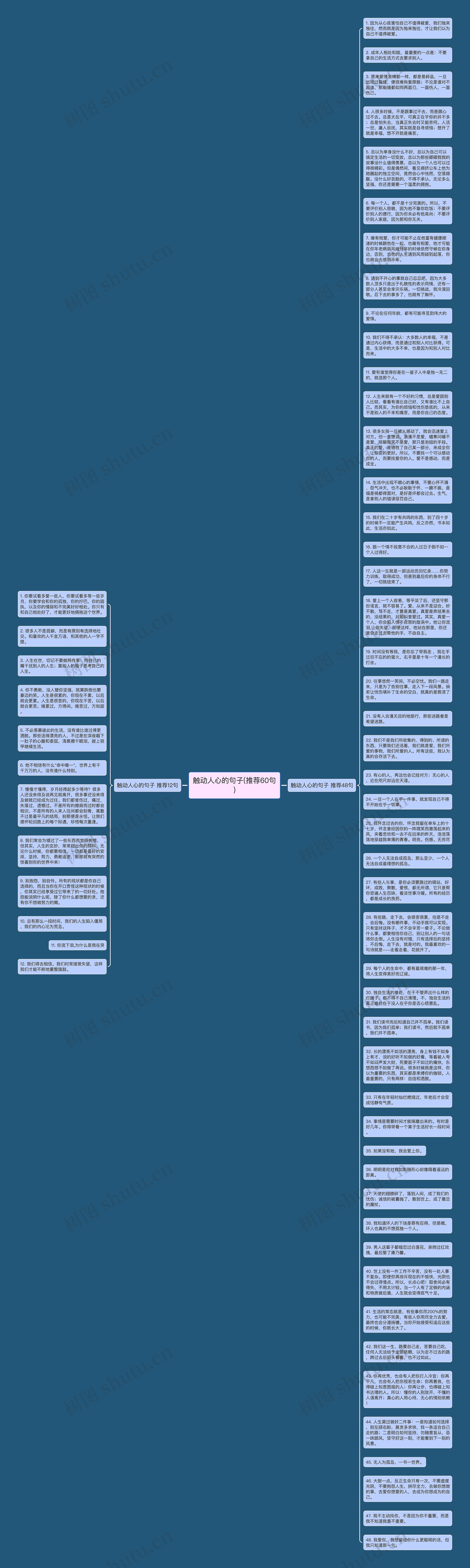 触动人心的句子(推荐60句)思维导图