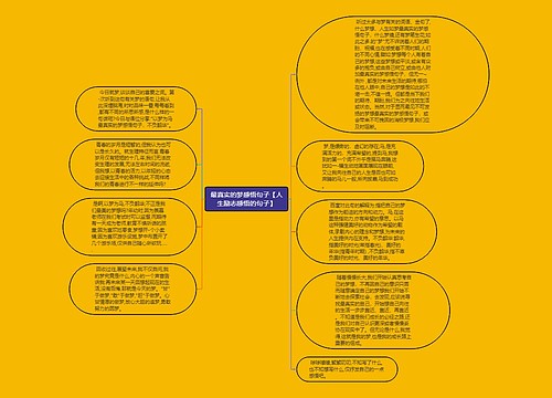 最真实的梦感悟句子【人生励志感悟的句子】