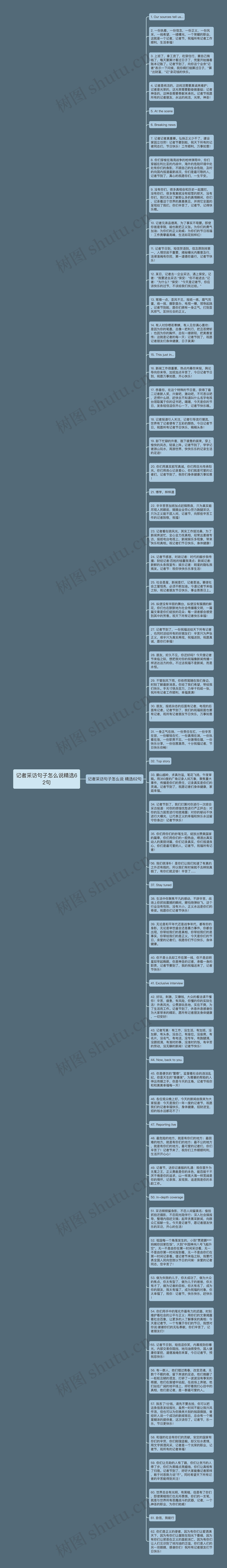 记者采访句子怎么说精选62句思维导图