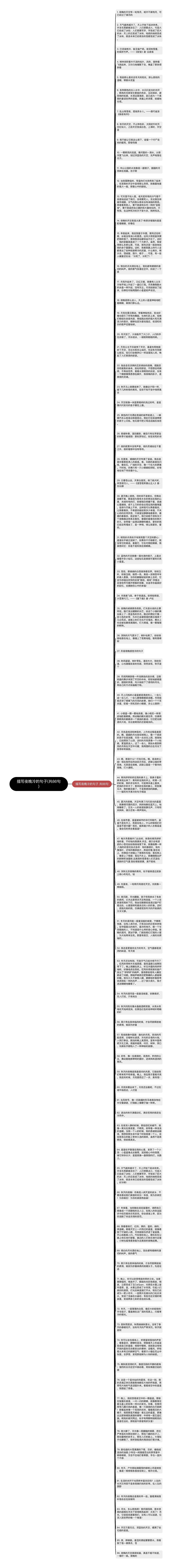 描写夜晚冷的句子(共86句)
