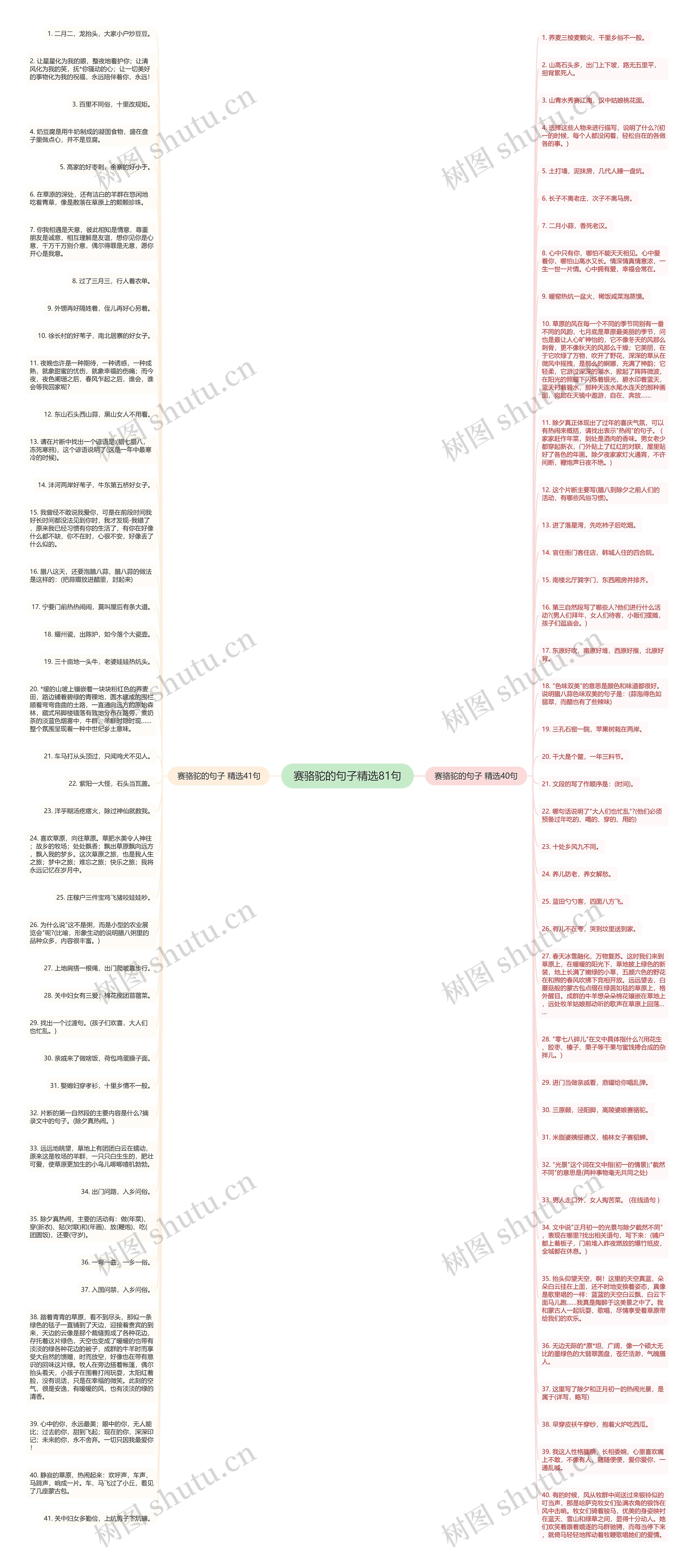 赛骆驼的句子精选81句思维导图