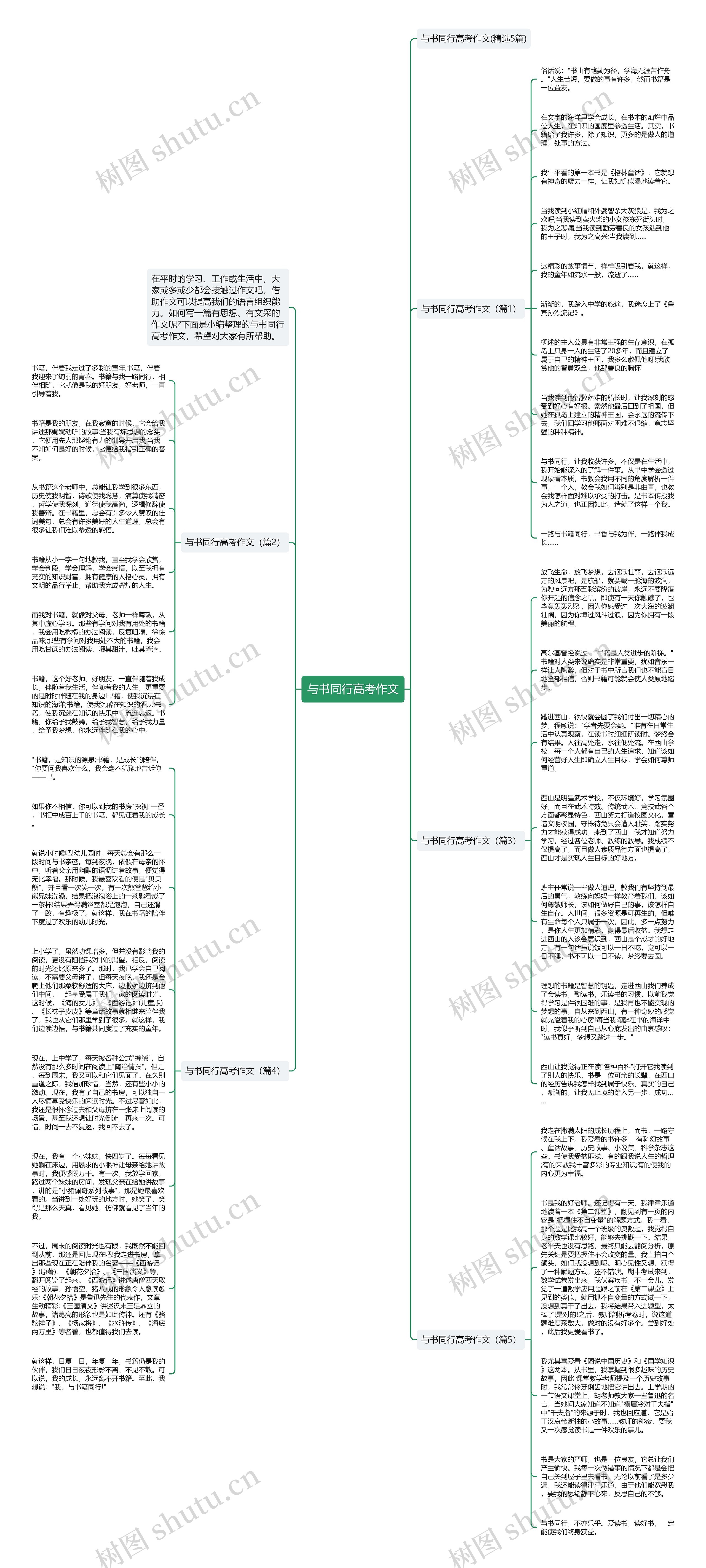 与书同行高考作文思维导图