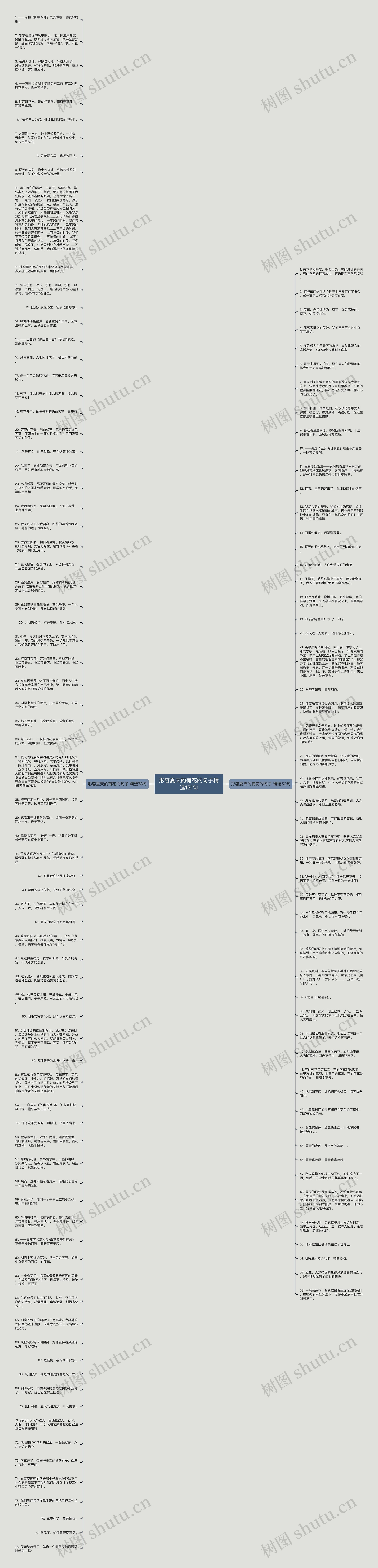 形容夏天的荷花的句子精选131句思维导图